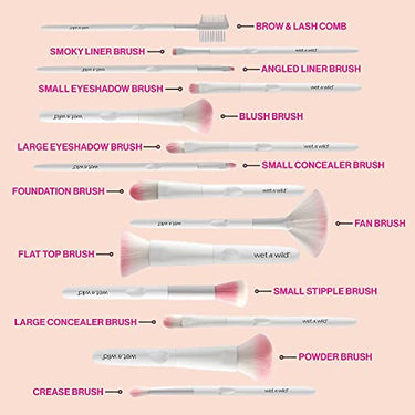 Wet n Wild Makeup Brush, Angled Liner Brush, 4g - White